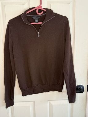 The Men's Store Brown Half-Zip Sweater